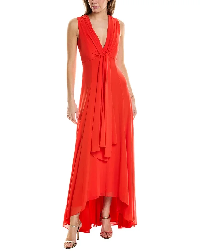 Sophisticated Fashion Bold Silhouette Badgley Mischka Tie Top Gown