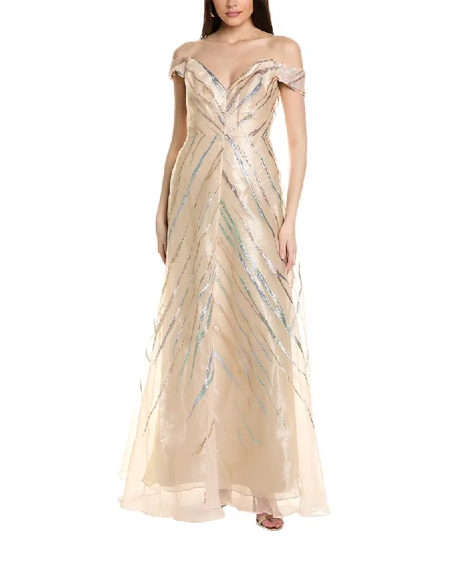 Chic Style Discounts Dreamy Aesthetic Rene Ruiz Off-The-Shoulder Gown