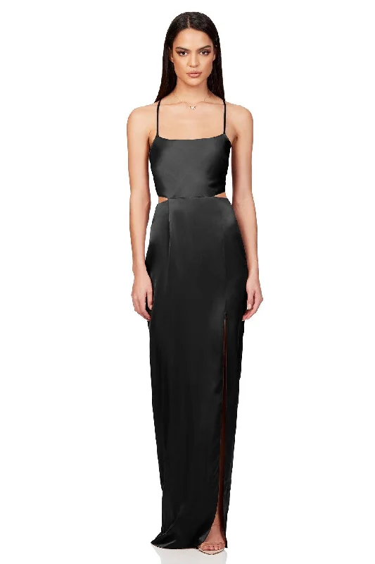 Seasonal Trends Urban Sophistication Nookie Stella Cut Out Gown - Black