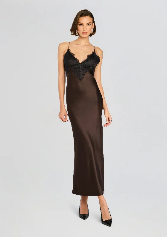 Special Offer For You Subtle Sophistication Grenache Satin Maxi Dress