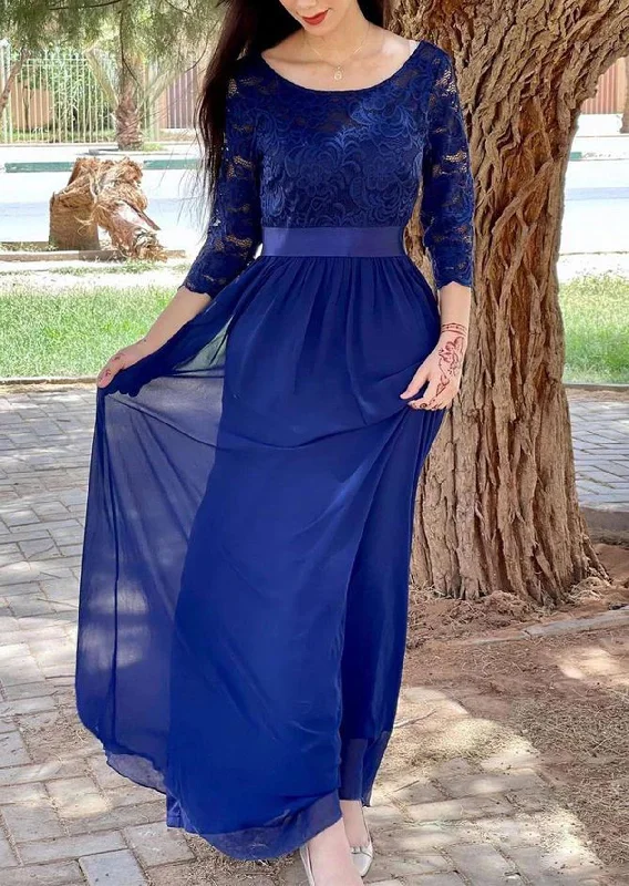 Limited-Time Offer Summer Splash Sale Women Half Sleeves Bridesmaid Dress Long Lace Prom Gowns Fashion Wedding Party Dress YBD041