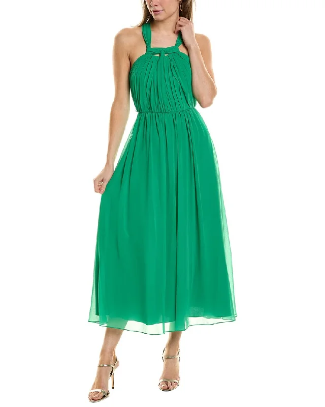 Trendy Street Style Statement Piece Badgley Mischka Shirred Knotted Gown