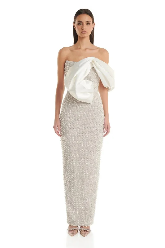 Discount Extravaganza Coastal Beach - Inspired Style Silvana Gown - Pearl