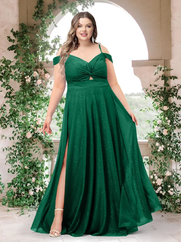 Classic Elegance Sales Buy More, Save More A-Line/Princess Sweetheart Ruffles Plus Size Bridesmaid Dresses