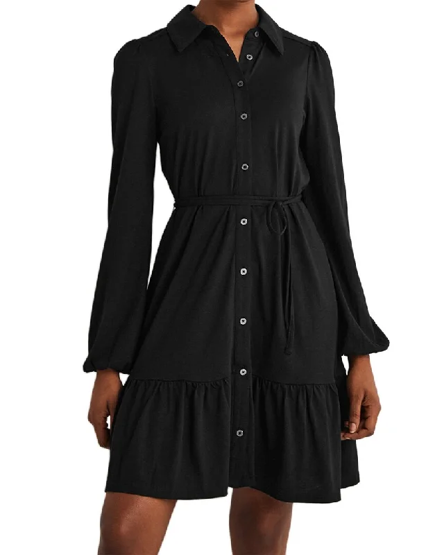 Fashion-Forward End - of - Month Blowout Boden Relaxed Fit Tiered Jersey Shirt Mini Dress