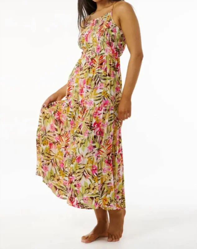 Seasonal Picks Now on Sale for Chic Urban Styles Copacabana Midi Dress In Multicolor