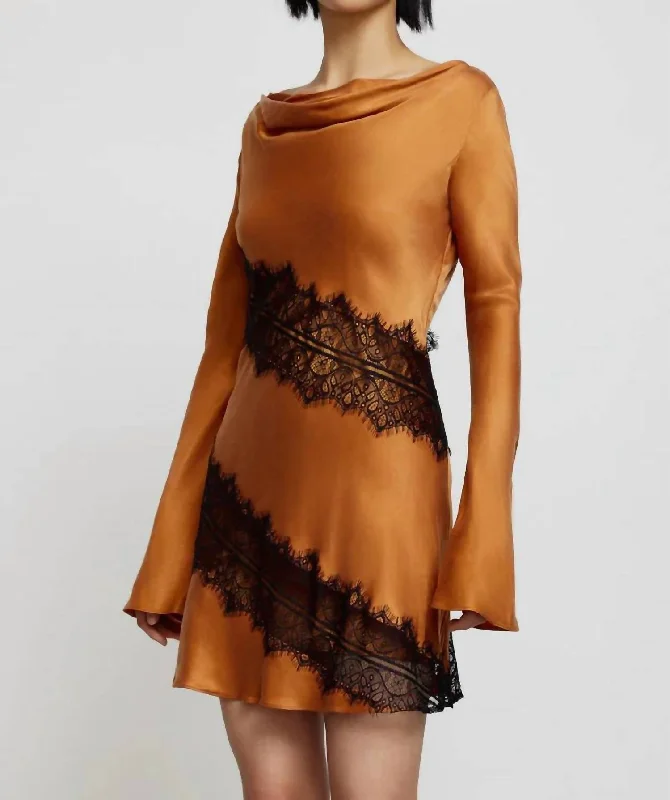 Embrace New Fashion Flash Deals Helaina Mini Dress In Caramel