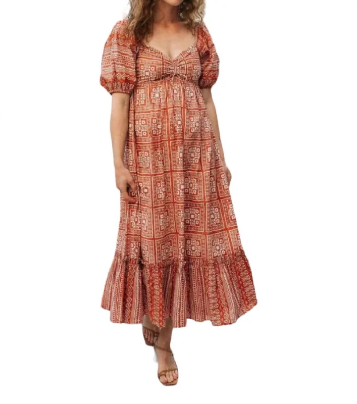 New Arrivals Mid - Season Sale Joely Midi Dress In Tomar Print