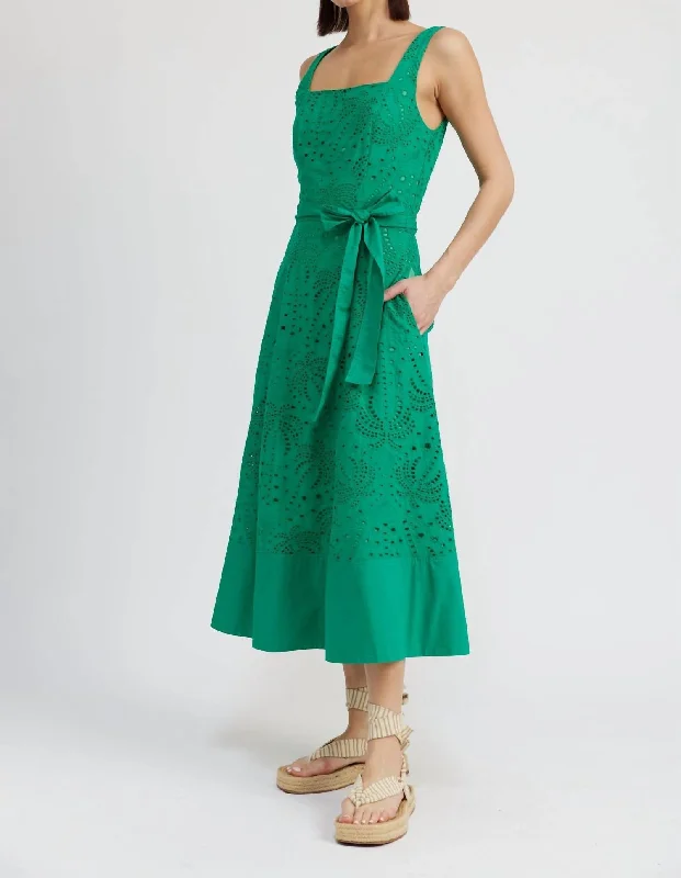 Latest Trends Refined Simplicity Marnie Midi Dress In Green