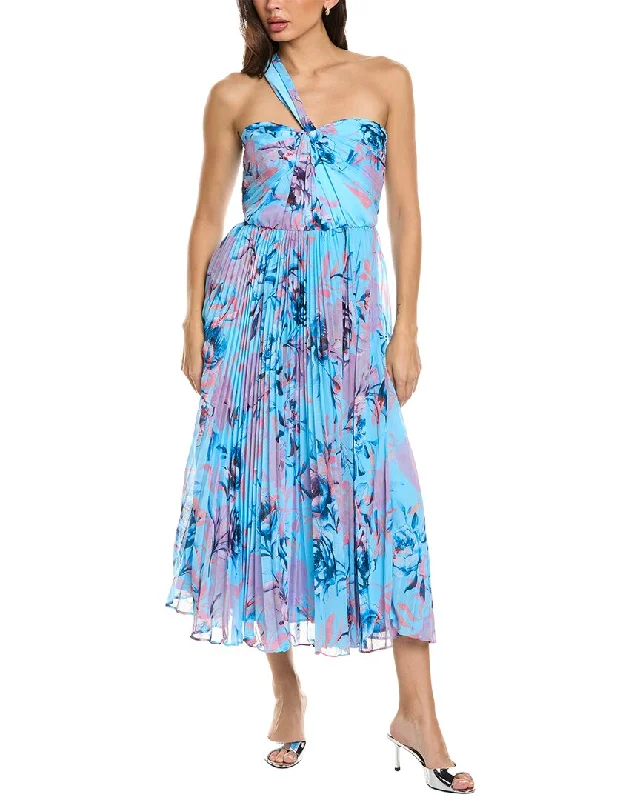 Daring Fashion Promotions Mother's Day Special ML Monique Lhuillier Audra Chiffon Midi Dress