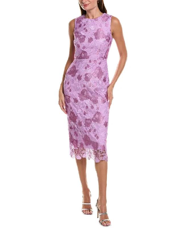 Vintage-Modern Style Offers Feminine Charm ML Monique Lhuillier Soraya Lace Midi Dress