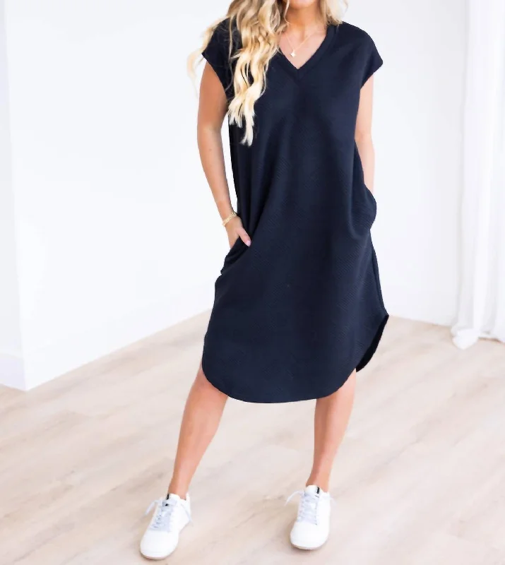 Low Price Special Romantic Detailing No Caller Id Midi Dress In Black