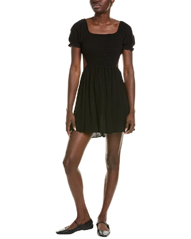 Daily Deals Dreamy Draping Rachel Parcell Open Back Smocked Mini Dress