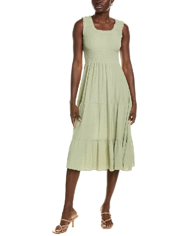 Day-To-Night Styles Graceful Drape Rachel Parcell Smocked Midi Dress