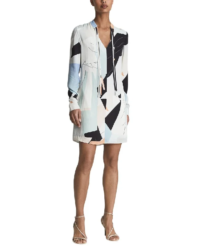 Fashionista Favorites Lighten Up with Nordic Styles Reiss Rosa Abstract Print Mini Dress