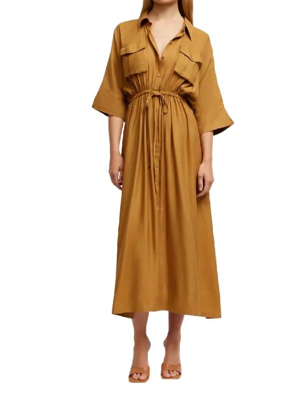 Fashionista Sale Huge Savings on Parisian Styles Rose Midi Dress In Copper