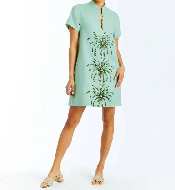 Fashion-Forward Elegant Contour Rowen Mini Dress In Sage / Green