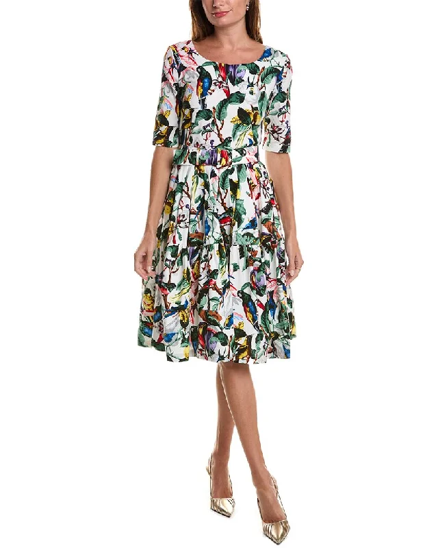 End Of Season Sale Bold Silhouette Samantha Sung Rose Midi Dress