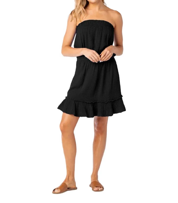 Clearance Event Effortless Sophistication Tahira Sleeveless Mini Dress In Black