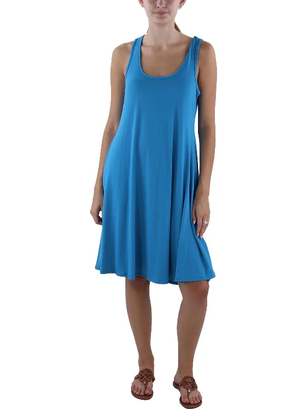 Sporty Fashion Offers Now on Sale for Chic Urban Styles Womens Scoop Neck Knee Length Midi Dress