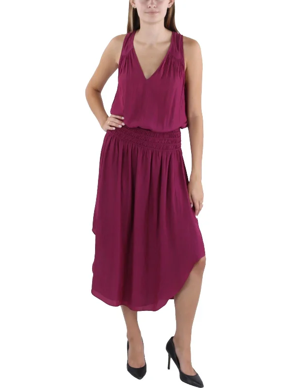 Modern Chic Discounts Discounts on Casual Weekend Styles Womens Tea Length Sleeveless Midi Dress